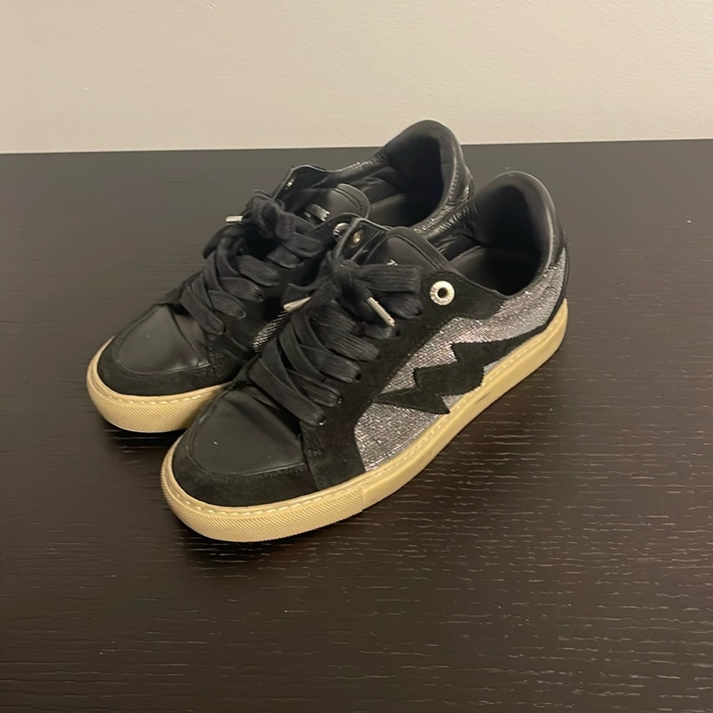 Zadig Voltaire Black Sparkly sneakers